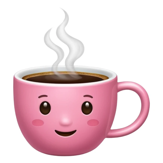 A pink cup of coffee sticker