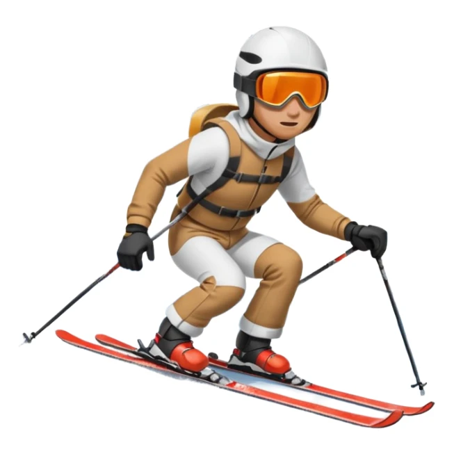 Man skiing, White helmet, Ski,Background Matterhorn sticker