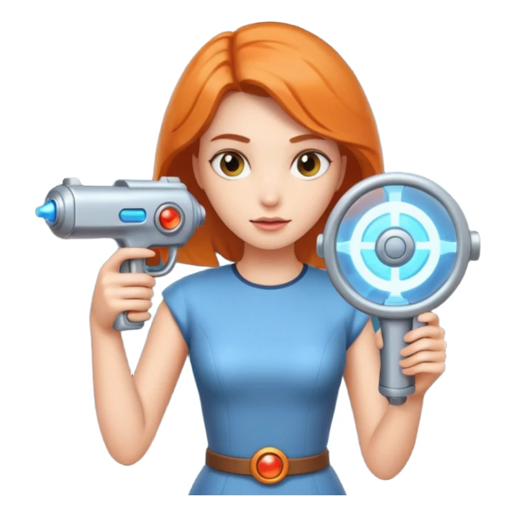 woman with portal gun sticker