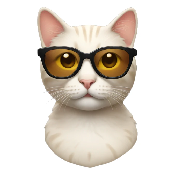 Cat with sunglasses sticker