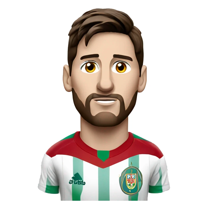 Lionel Messi wearing a portugal jersey sticker