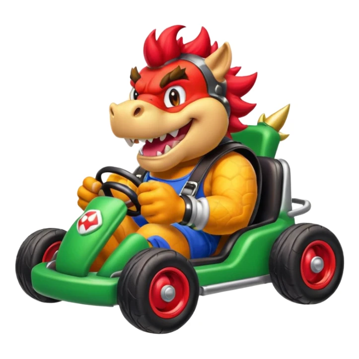Bowser fait du kart sticker