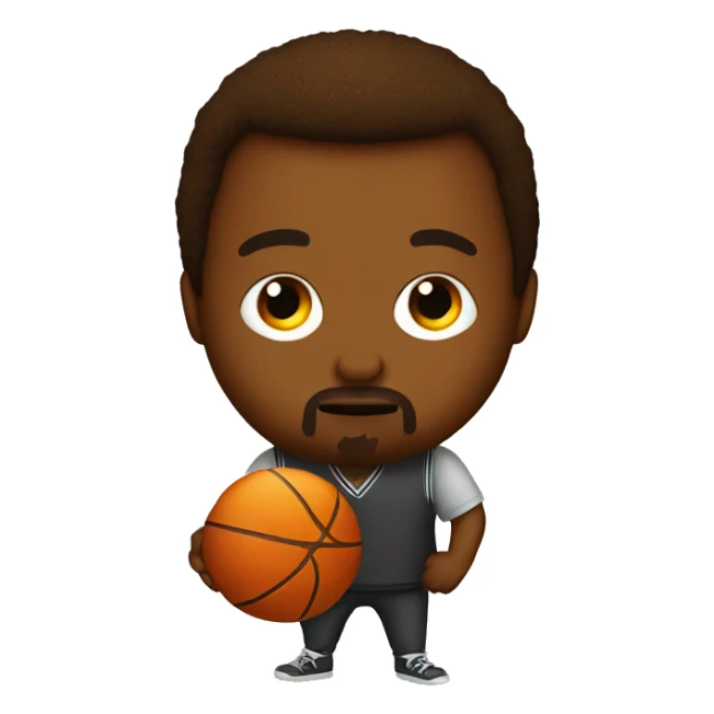 Kanye west as a chicken nugget and holding a basketball  sticker