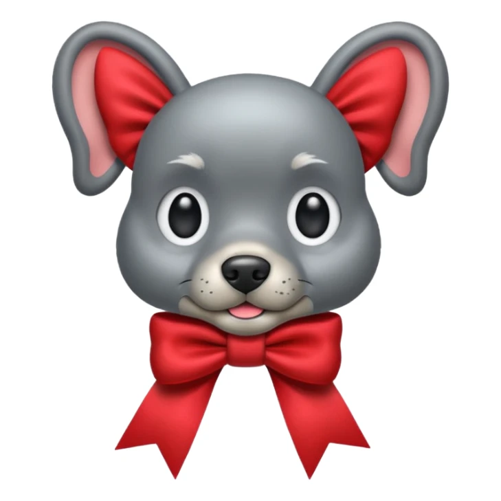 animatronic dog with red bow time like fnaf but dog emoji sticker