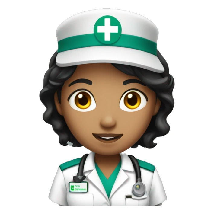 Female Paramedic with Black hair  sticker