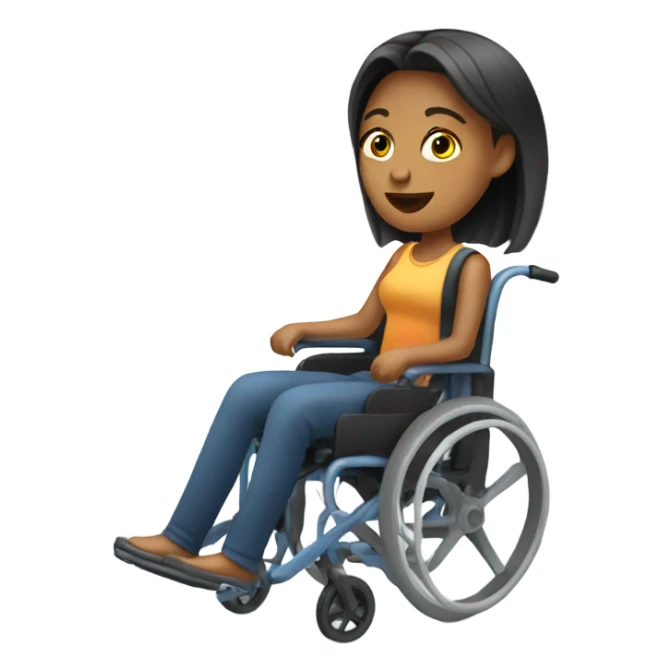 disabled woman on a wheelchair sticker