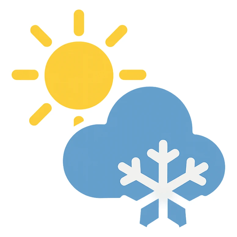 climate icon, clean, modern, color fill sticker