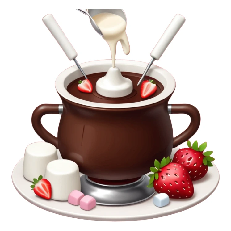 chocolate fondue christmas themed sticker