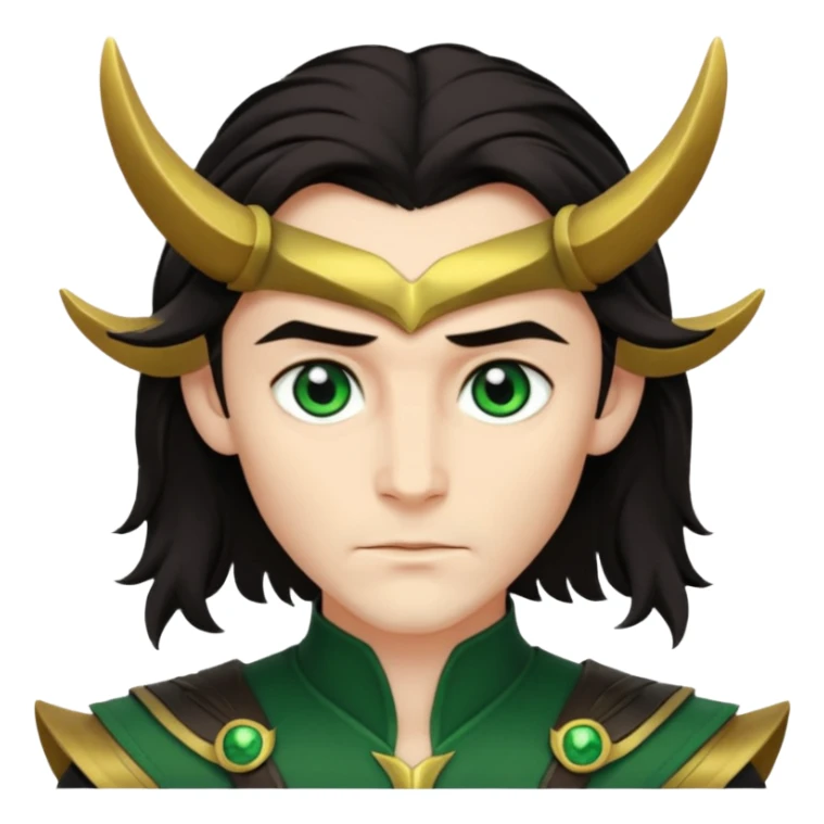 Loki marvel movies character face only younger sticker
