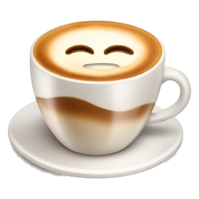 Cappuccino in esthetic cup sticker