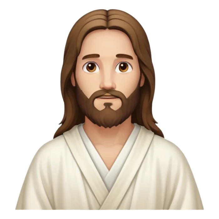 Jesus Christ with long hair and beard, wearing robes sticker