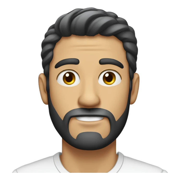 hombre llenito con barba y bigite moreno claro  sticker