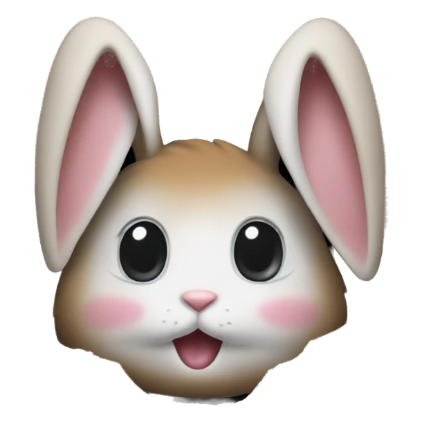 rabbit ears coming out of a hole sticker