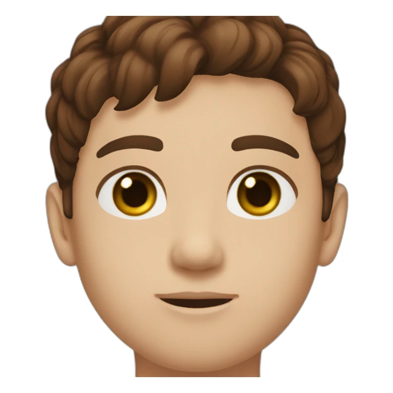 Dark chestnut hair with a hazel eye soft boy sticker