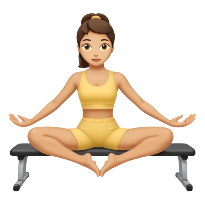 pilates girl in butter yellow set sticker