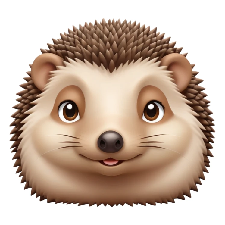 cute friendly hedgehog with sleepy eyes in the evening sticker