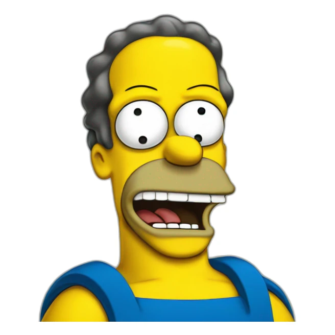 Homer Simpson with flag of Gabon sticker