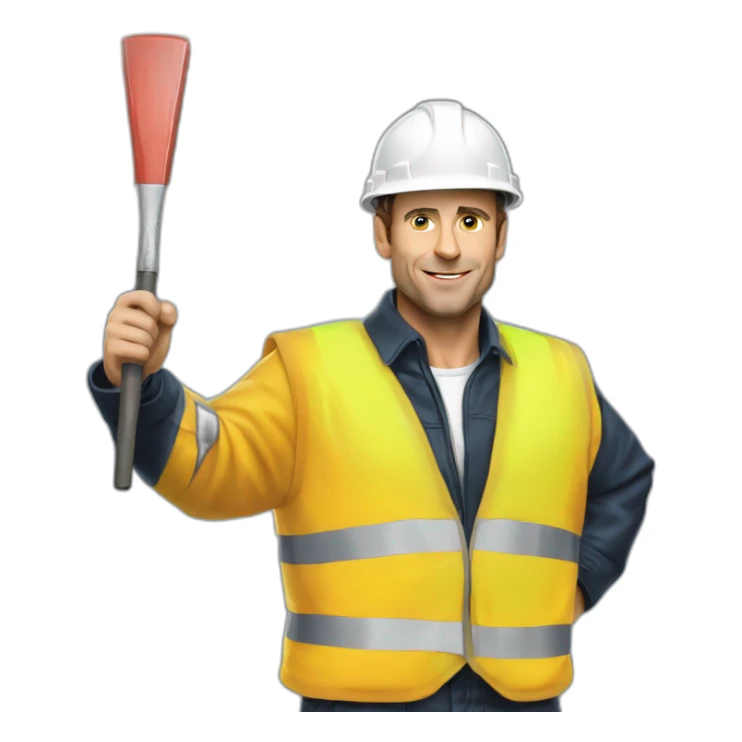 emmanuel-macron-qui-fait-des-travaux sticker