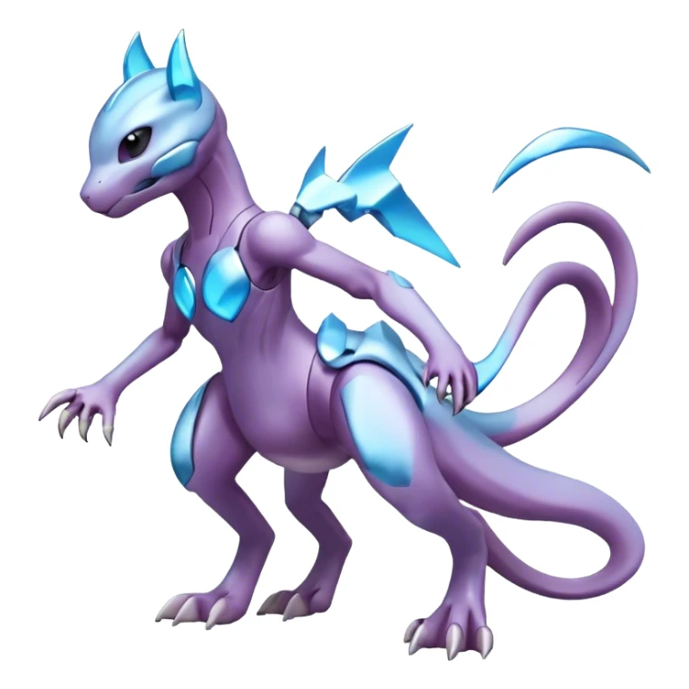  Cool Edgy Shiny Legendary Mewtwo-Digimon-Genesect-Palkia-hybrid full body sticker