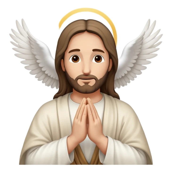 Jesus praying hands with a dove of peace flying above sticker