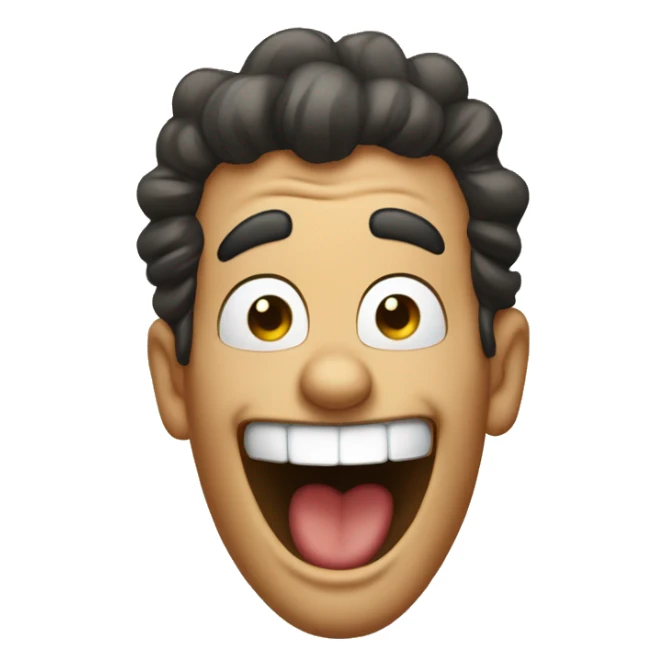 goofy ahh holding in laughter face brainrot sticker