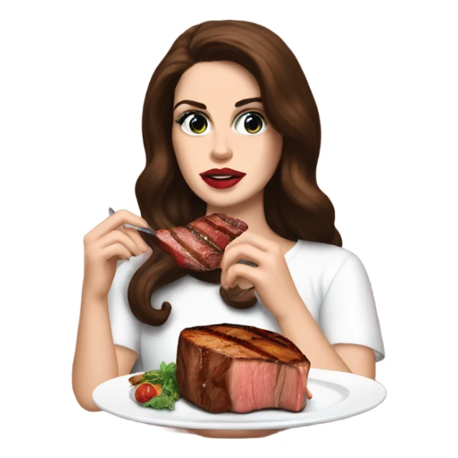 Lana del Rey eating a steak  sticker