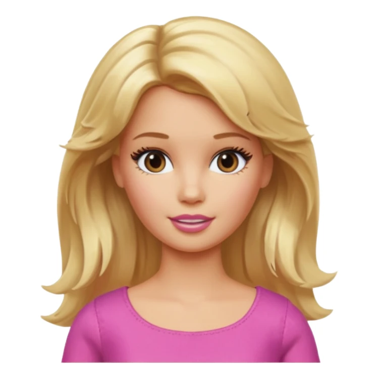 Barbie with messy hair sticker