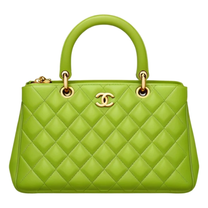 Green pistachio color Chanel handbag sticker