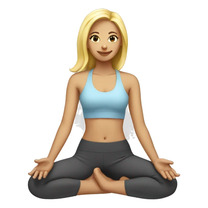 yoga girl blonde  sticker
