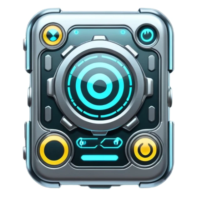 Shiny advanced futuristic Cyberpunk gadget sticker