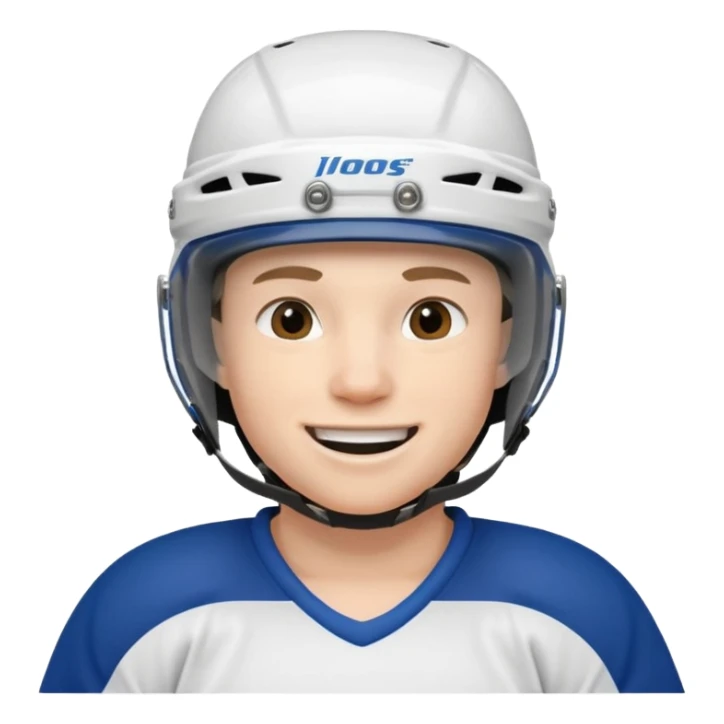 smile young ice hockey player sticker