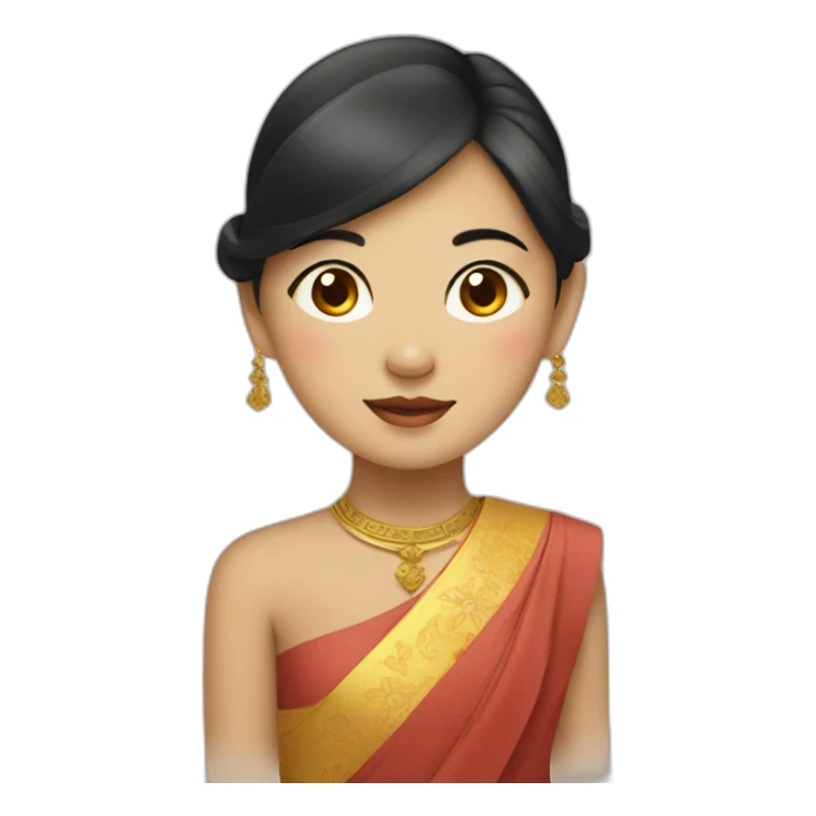 BURMESE GIRL WITH TRADITIONAL TOP sticker