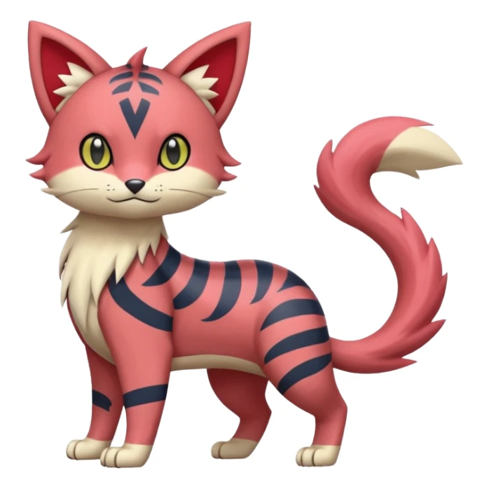 Liepard-Linoone-Litten-Skitty-Pokémon-fusion-creature (full body) sticker