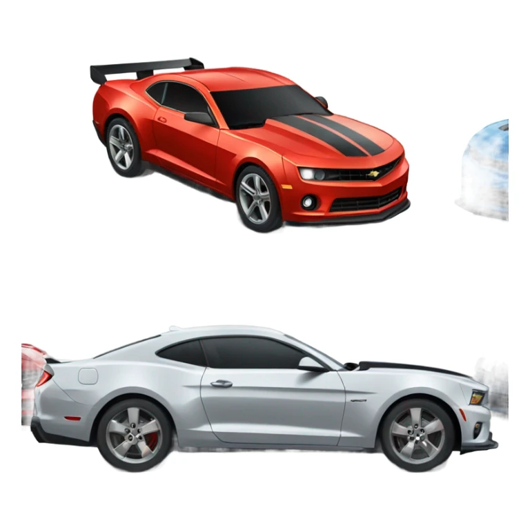Cars racing, Camaro and mustang sticker