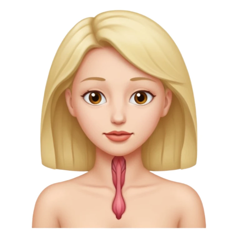  Woman necked bending over showing vagina sticker