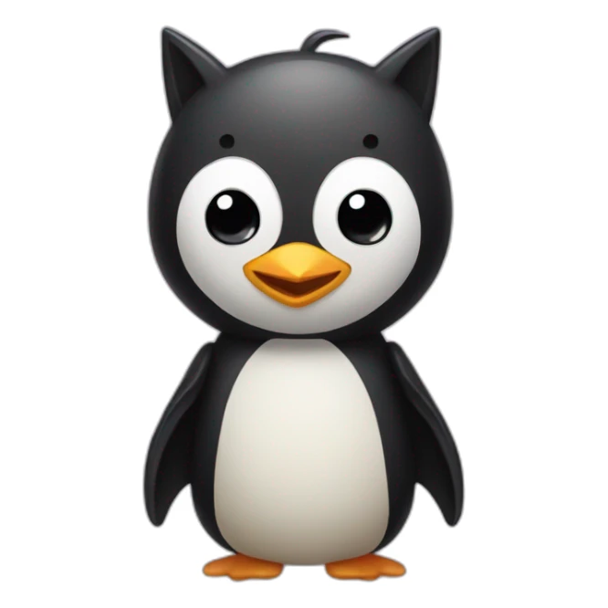 A mix of a Bat and a penguin sticker