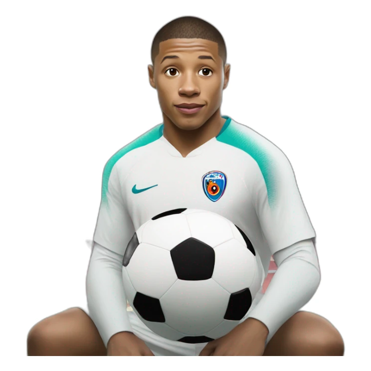Panda qui joue au foot avec mbappe sticker