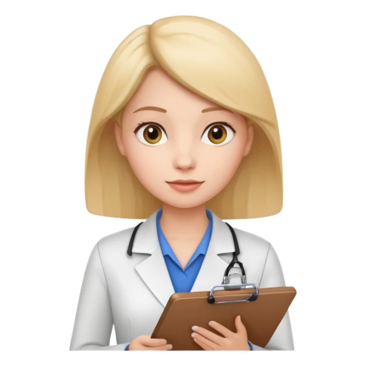 female character with a clipboard, professional appearance sticker