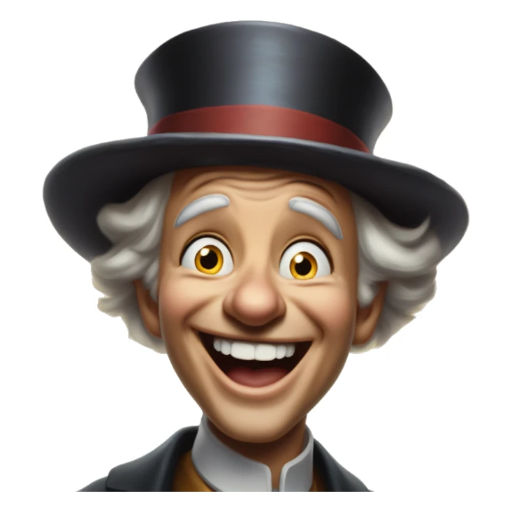 Laughing intricate Schumacher in Uncle Scrooge style, oil paint, mysterious eyes, intricate lips, masterpiece pose, odd perspective, beautiful, desirable, logical sticker