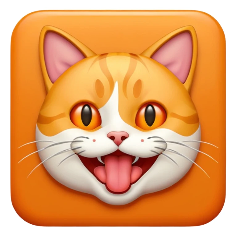 cat emoji with tounge sticking out sticker