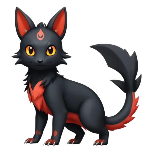 Salandit-Umbreon-Litten-Hybrid (Full body) sticker