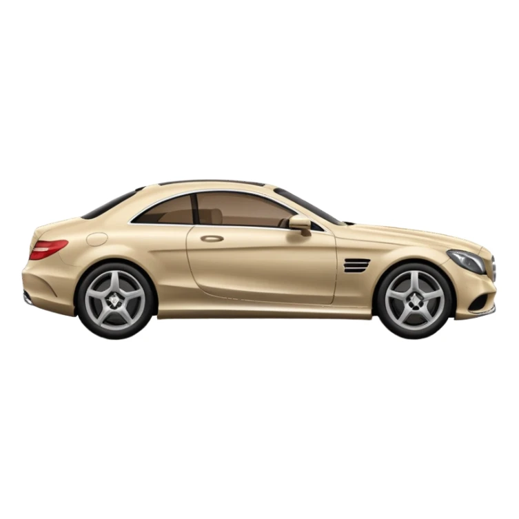 Pale beige and dark brown Mercedes  sticker