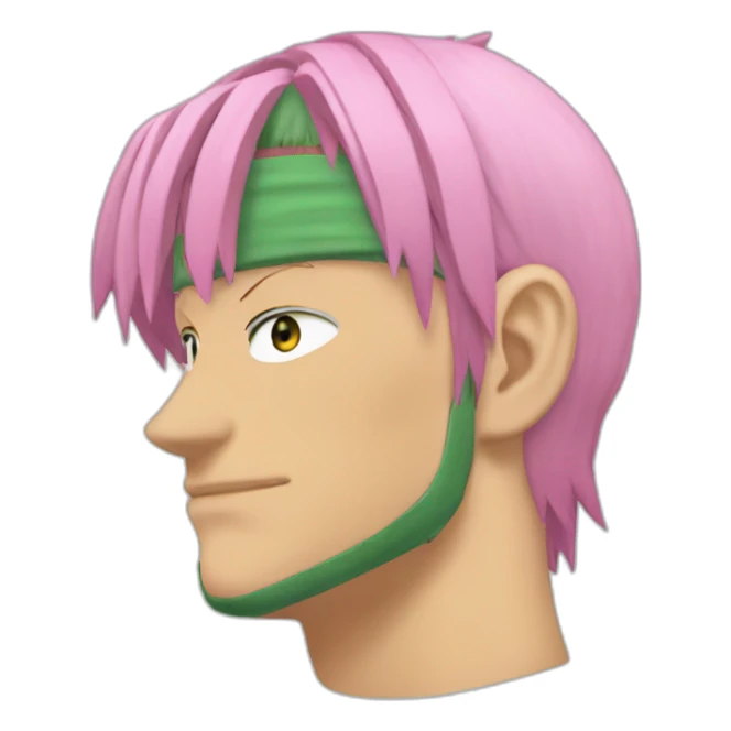 Zoro aux cheveux rose sticker