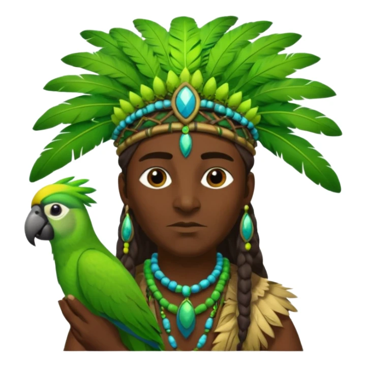 shaman hold a 1 pet parrot sticker