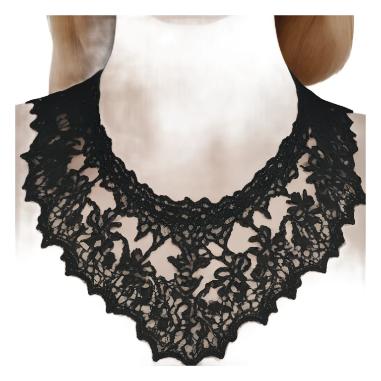 Black lace choker necklace sticker