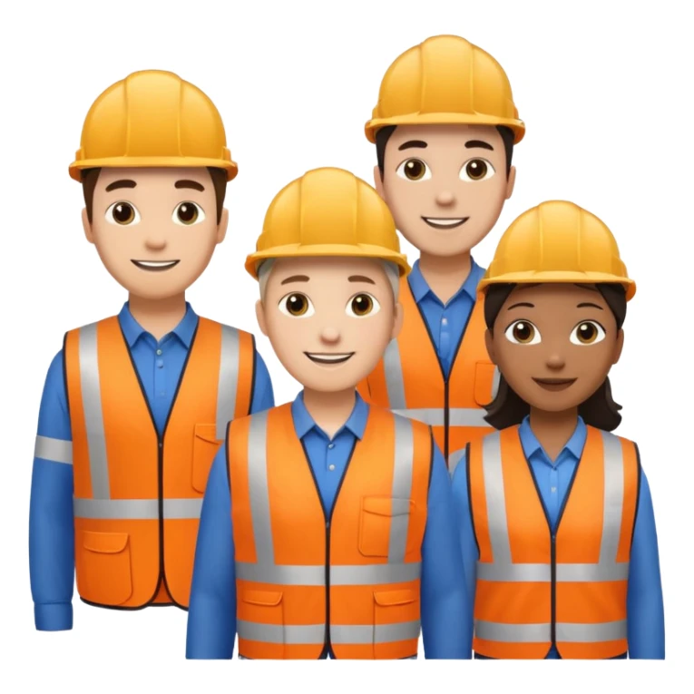 group of multiracial railway engineers sticker