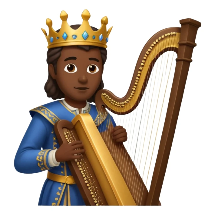 imagen del Rey David músico sticker