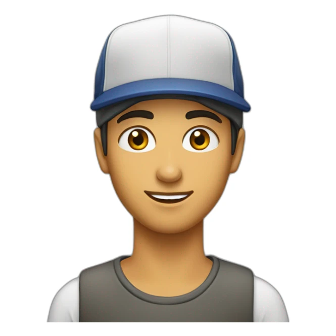 Jeune de banlieue arabe avec une casquette sticker