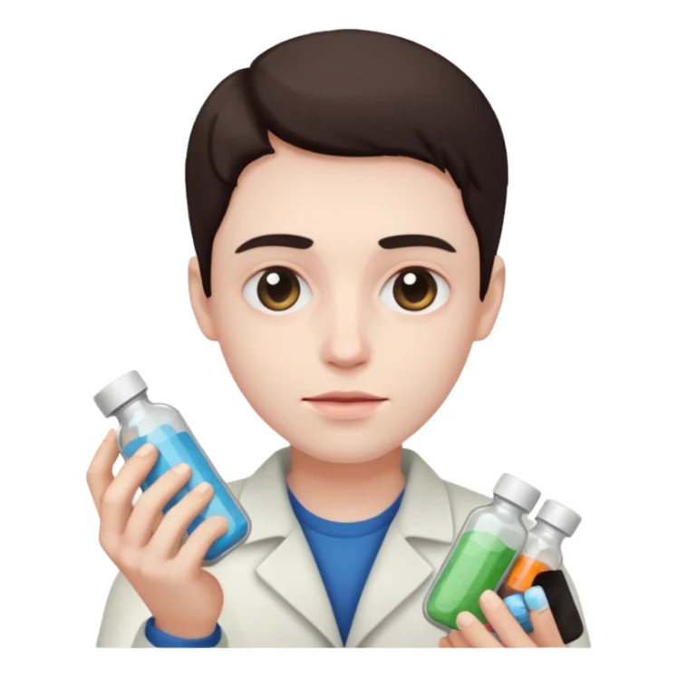 A person holding drugs sticker