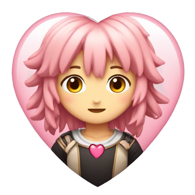 Astolfo in the middle of a heart sticker